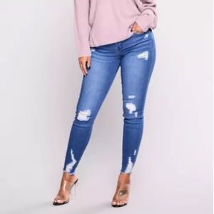 Medium blue jeans